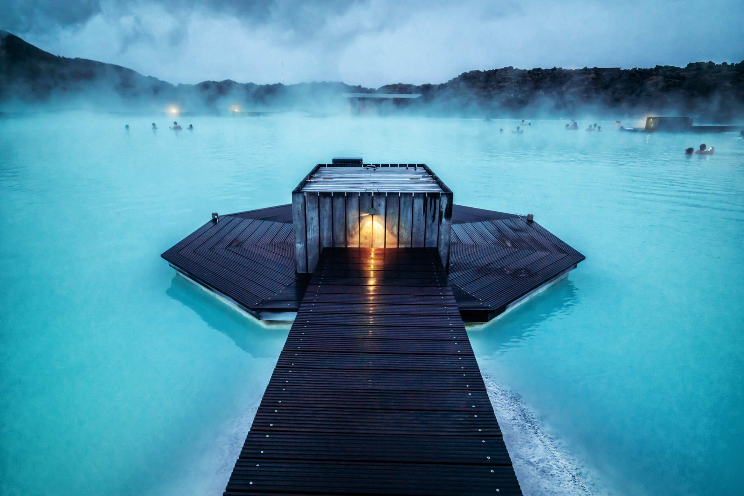 Reykjavik,,Iceland,-,July,4,,2018:,Beautiful,Geothermal,Spa,Pool