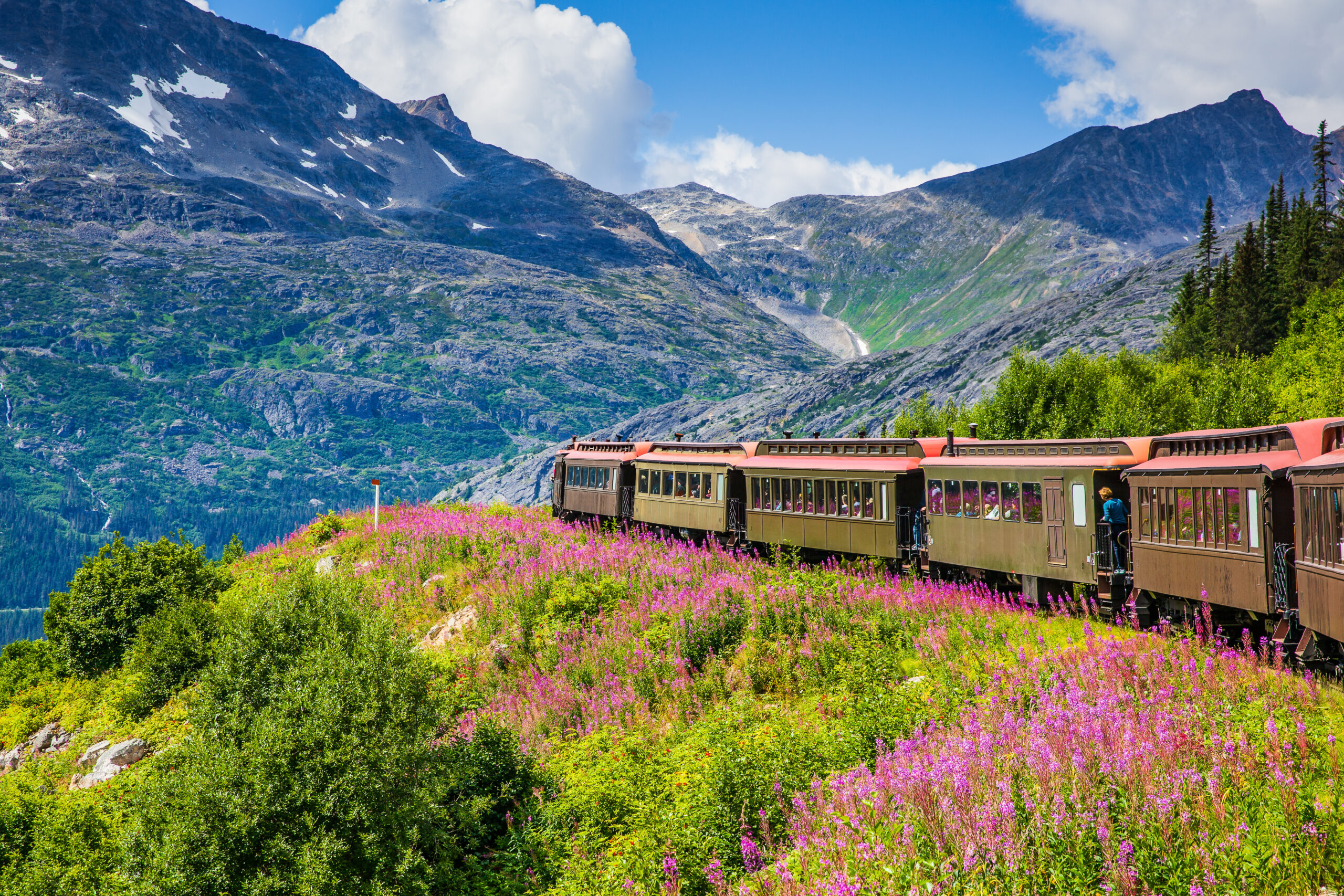 Skagway,,Alaska.,The,Scenic,White,Pass,&,Yukon,Route,Railroad.