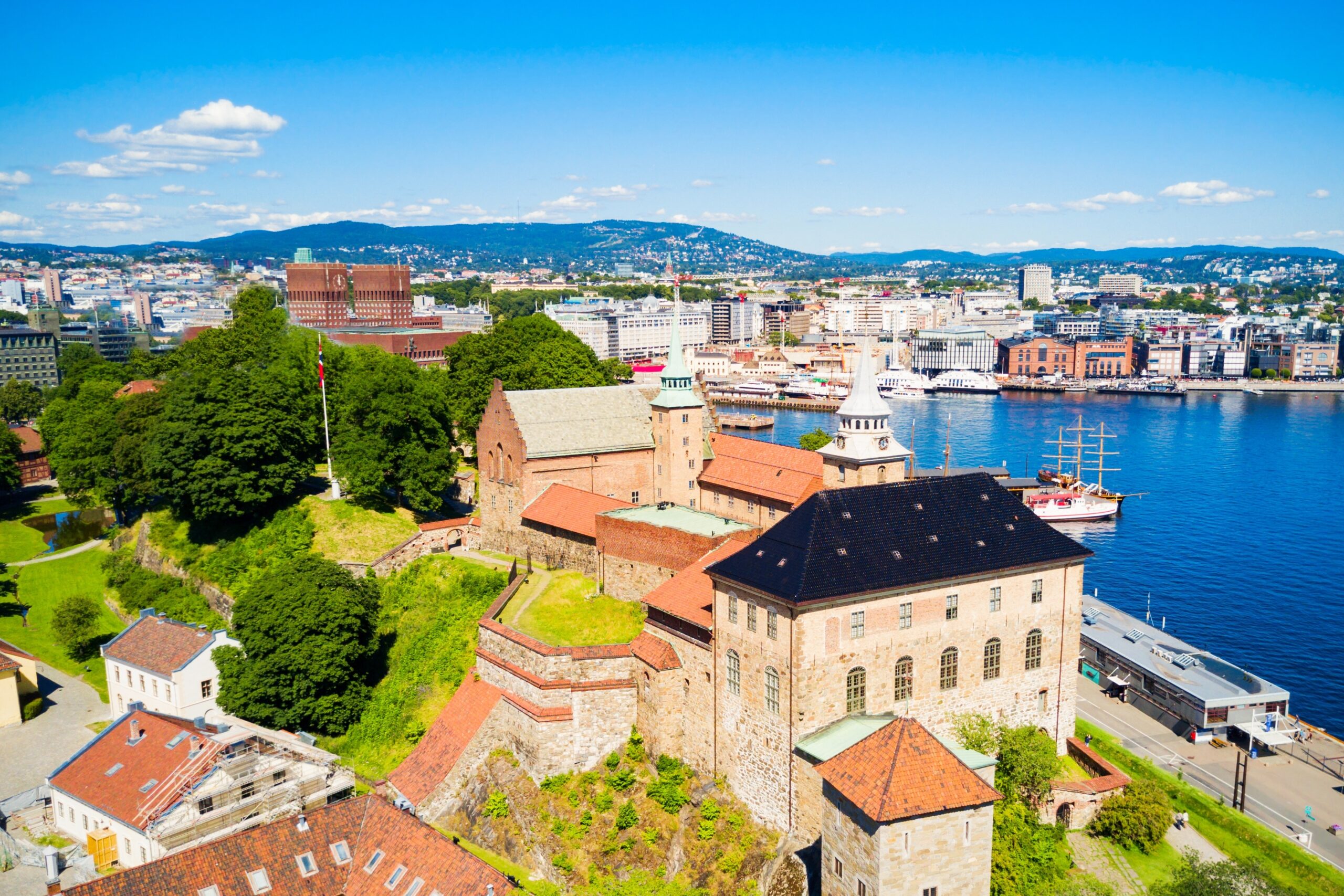 Akershus,Fortress,In,Oslo,,Norway.,Akershus,Festning,Is,A,Medieval