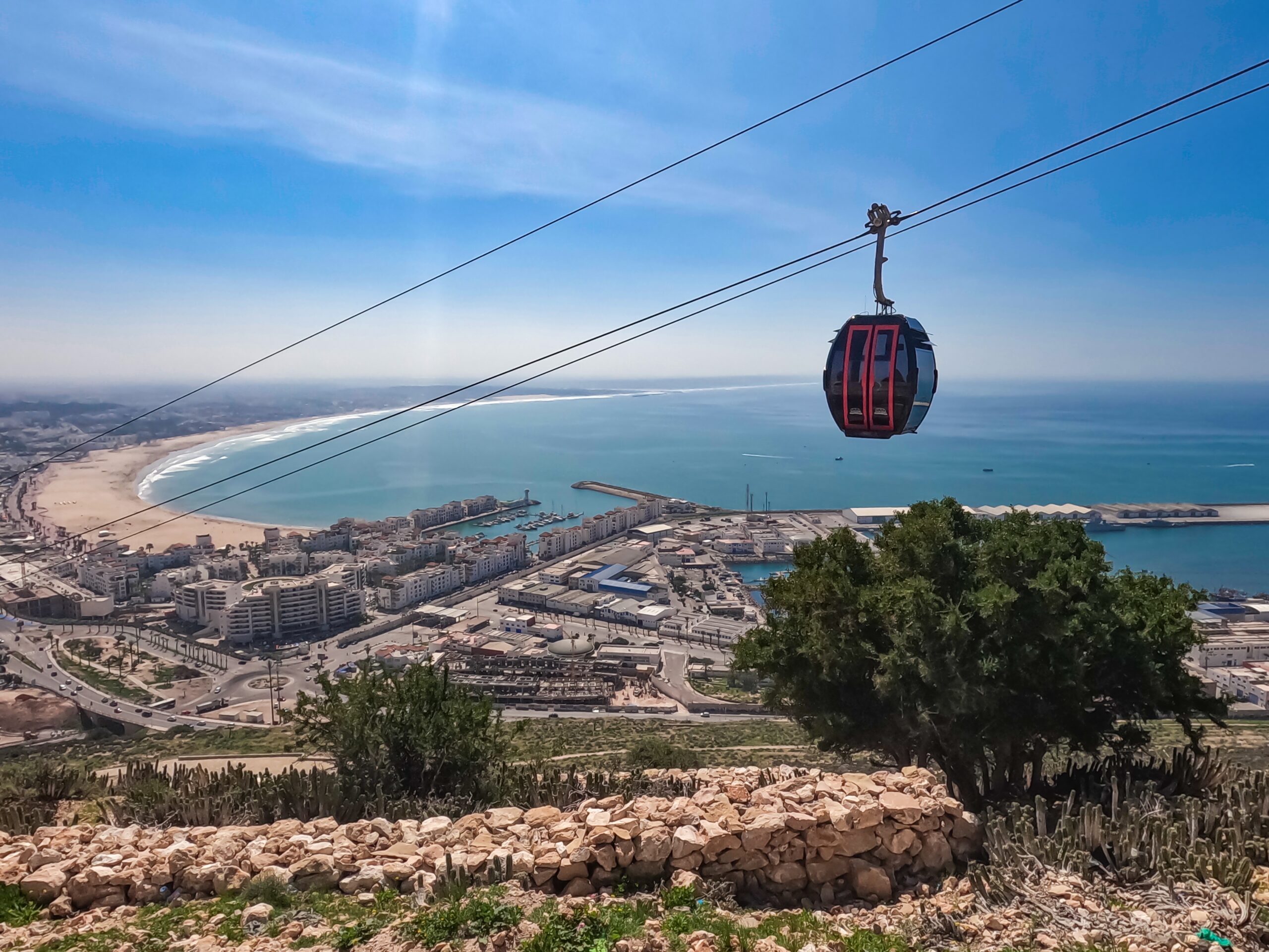 Midway,View,From,Agadir,Oufla,Climb,,Capturing,Agadir’s,Cityscape,,Atlantic