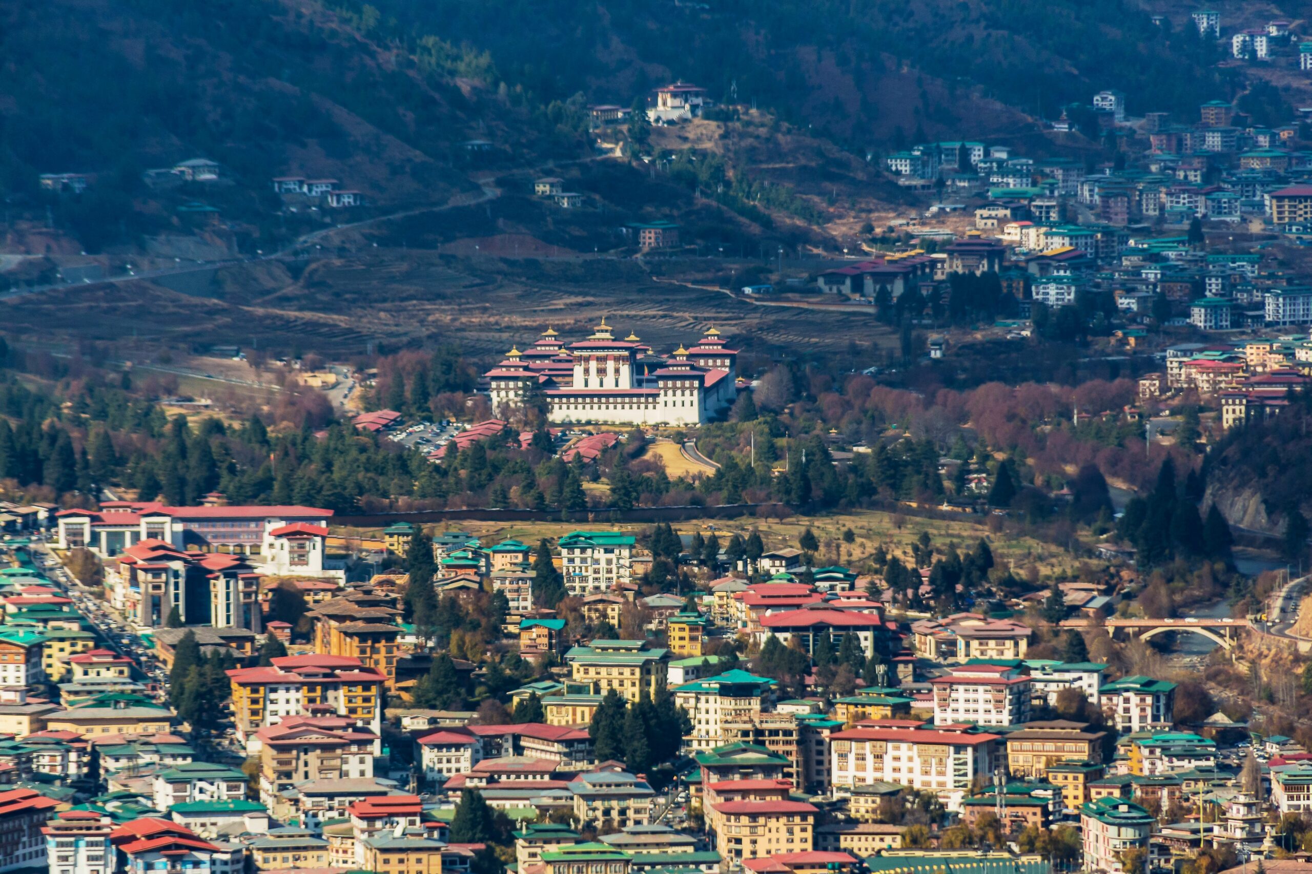 Thimphu,,Bhutan,Landscape,View,During,Dry,Winter