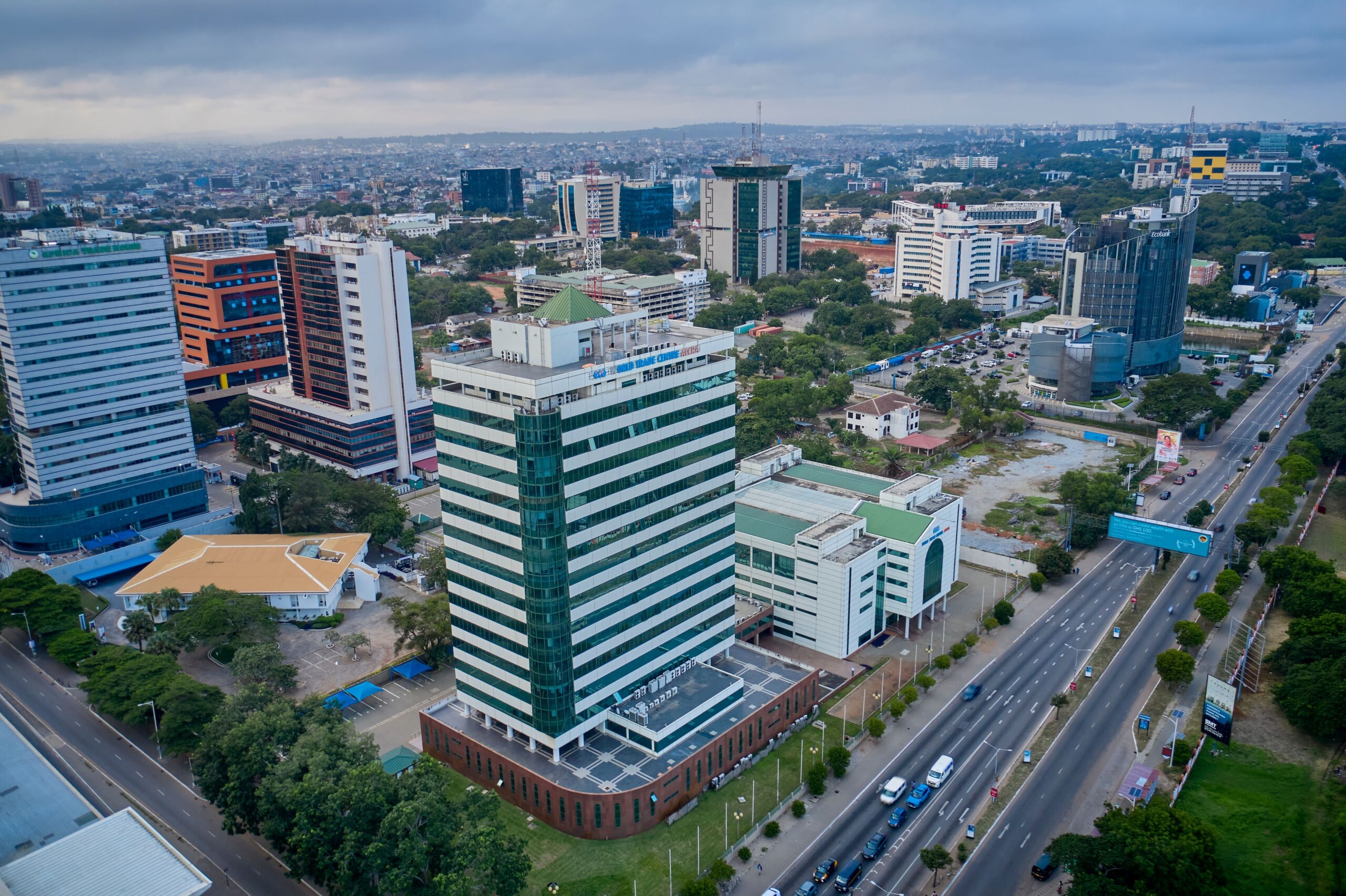 Accra,,Gh,-,Nov,04,,2022:,Aerial,Of,City,Centre