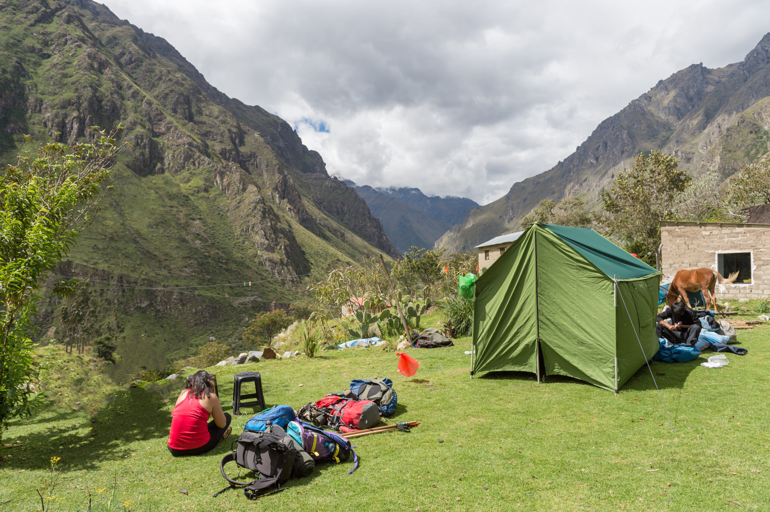 Camp,Site,On,Inca,Trail,,Machu,Picchu,,Cusco,,Peru